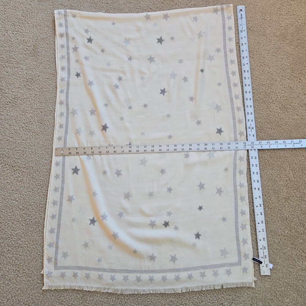 NWOT Talbots Metallic Star Sparkle Scarf - Picture 3 of 11